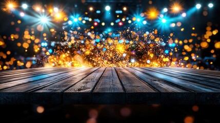 Poster - Mesmerizing display of colorful fireworks bursting in the night sky creating a captivating and filled with energy magic and vibrant festivities