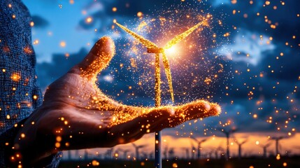 Poster - Glowing energy spark bursting with celestial radiance and cosmic potential showcasing the power of innovation imagination and the boundless possibilities of the universe