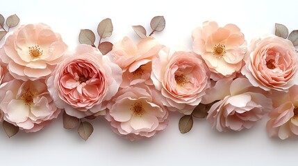 Aufkleber - delicate beauty pale rose isolated on white background