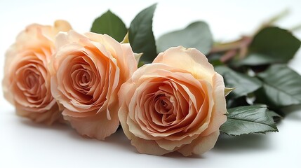 Aufkleber - delicate beauty pale rose isolated on white background