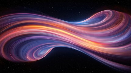Poster - Dynamic cosmic waves digital art space abstract vibrant colors celestial perspective
