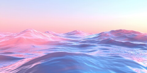 Poster - Calm waves at sunrise ocean digital art tranquil environment aerial view serenity concept