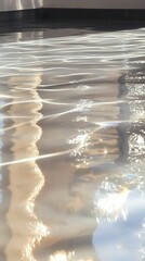 Poster - Capturing water reflections indoor swimming pool nature modern environment close-up view serenity concept