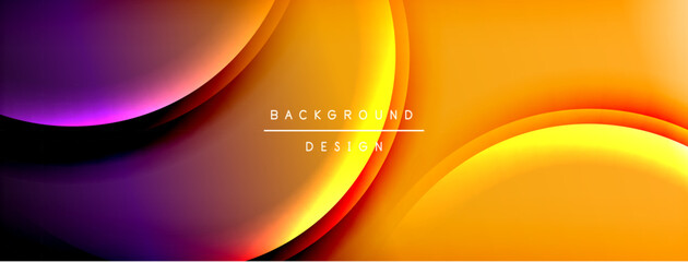 Fototapete - Bright rainbow style color gradient with curve round shape line background. Vector Illustration For Wallpaper, Banner, Illustration, landing page