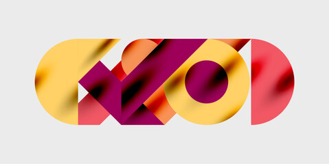 Poster - Modern abstract background featuring circles, lines, and triangles in a dynamic geometric composition. Perfect for stylish, tech, or creative-themed designs