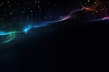 Wall Mural - aurora light border effect background night space.