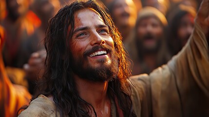 Poster - jesus christ in worship photorealist picture