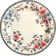 plate with flowers