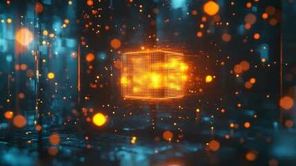 Poster - Futuristic abstract technology background. 3d rendering, 3d illustration.