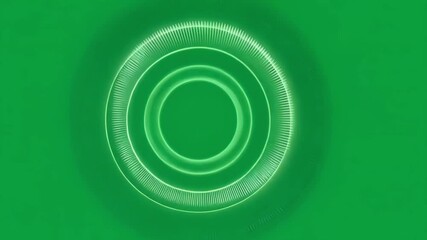 Poster - Vibrant concentric circles expanding, contracting dynamically against green background, perfect for motion graphic design and video post production