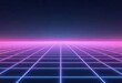 © Eliane - Synthwave Grid Horizon: A Minimalist Retro Background Featuring Blue and Purple Tones with Synthwave Grid Lines, Perfect for Modern Designs.