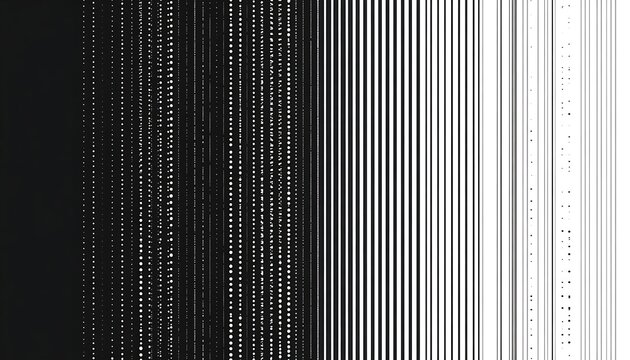 Dotted fading lines pattern. Black and white vanishing stipple background. Vertical dots stripes wallpaper. Abstract minimalistic texture. Monochrome vecto. minimalistic vector. Illustrations,

