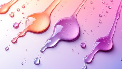 Aufkleber - Serum Drops On Gradient Background