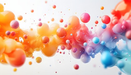 Leinwandbilder - Colorful Abstract Spheres Bubbles Background