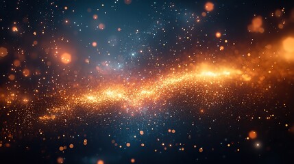 Poster - particle collision bright intense burst of energy bright and colorful particle tracks dark background