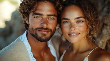 Poster - portrait of a couple on their wedding day