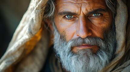 Aufkleber - portrait of a follower of jesus in the old town of jerusalem bible