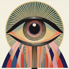 Wall Mural - An eye art illustration patterns.