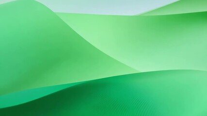 Poster - Abstract Green Gradient Wave Motion Background - Seamless Loop 4K Footage