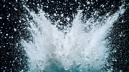 Poster - Splash of water creating ripples in a calm body of water under natural light