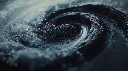 Fototapete - Abstract black and white swirl design with dynamic movement and flowing patterns
