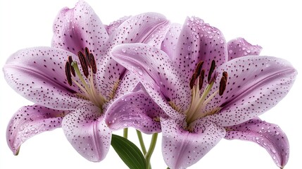Aufkleber - violet lily with translucent petals isolated on white background