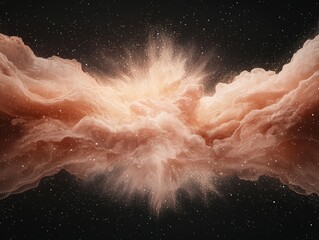 Poster - Celestial explosion of cosmic clouds outer space digital art nebula abstract view universal design