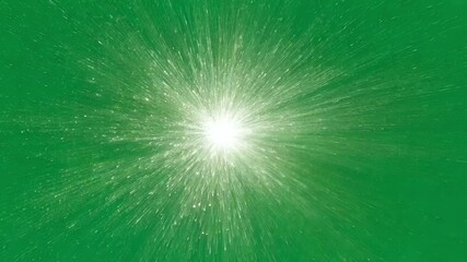 Poster - Green screen background emitting radiant light streaks, expanding luminous beams generating dynamic visual energy with powerful abstract motion design