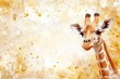© Natthawadee - Curious Giraffe on Watercolor Background