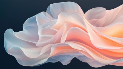 Poster - Dynamic abstract waves digital art multimedia modern design top view fluidity and motion