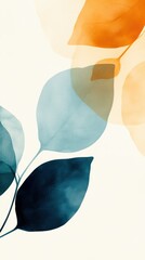 Poster - Elegant leaf design natural setting digital art minimalist aesthetic close-up botanical inspiration