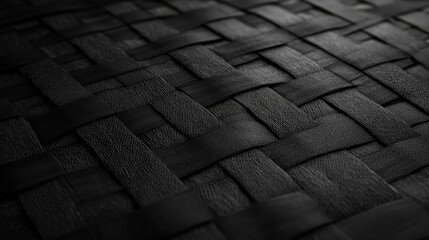 Poster - Black Woven Texture Background for Modern Design Projects