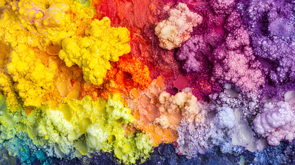 Poster - vibrant rainbow colors displayed in a beautiful gradient pattern across a smooth surface