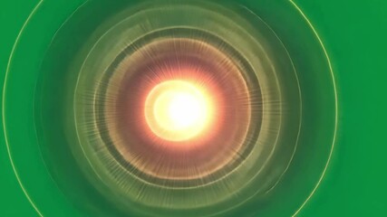 Poster - Luminous concentric rings expanding dynamically across green screen, creating mesmerizing visual portraying energy, motion, and futuristic design element
