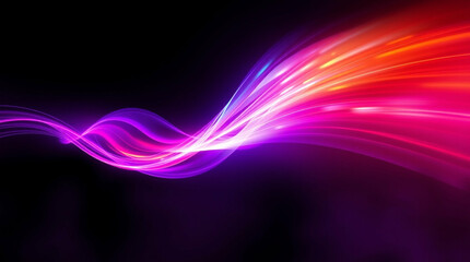 Poster - Chromatic Symphony A Vibrant Wave of Light Across the Cosmic Void