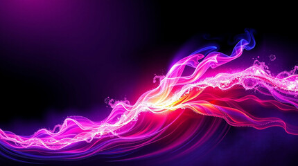 Poster - Chromatic aurora, A captivating display of vibrant light and energy waves