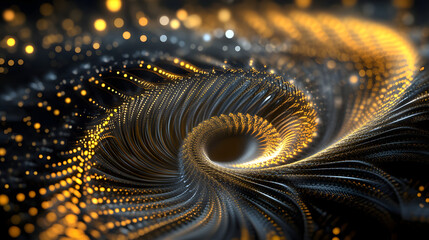 Poster - computer generated image of a spiral pattern in vibrant colors and abstract design