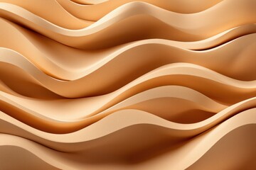 Poster - Serene beige waves background flowing with smooth texture capturing soft and elegant curves for modern design
