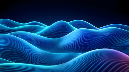 Fototapete - Abstract background with flowing wavy lines and wave patterns in soft color gradients for design projects