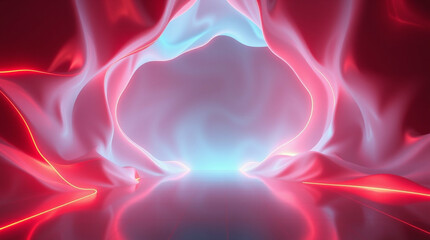 Poster - Electric vivid colors cinematic style digital abstract 3D background