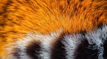 captivating close up of tiger fur showcasing vibrant orange hues and intricate black and white strip