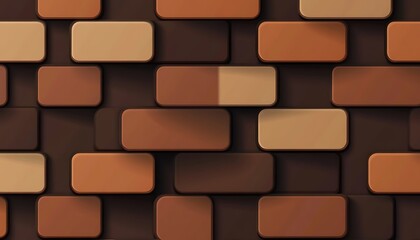 Fototapete - Abstract seamless minimalistic brown rectangle shape horizontal pattern. minimalistic vector. Illustrations ,

