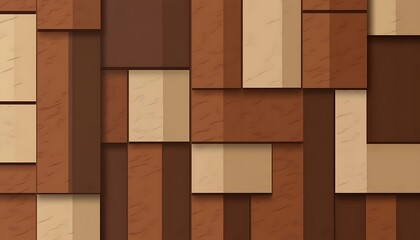 Fototapete - Abstract seamless minimalistic brown rectangle shape horizontal pattern. minimalistic vector. Illustrations ,

