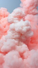Poster - Vibrant pink smoke clouds outdoor abstract creative environment low angle view art concept