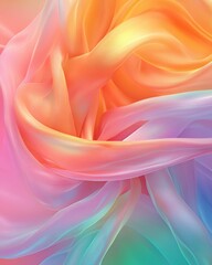 Poster - Colorful textile patterns creating soft visuals studio abstract art cozy environment close-up view creative concept