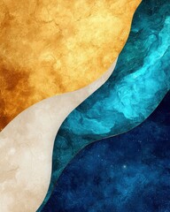 Aufkleber - Abstract flowing shapes digital art colorful background modern design aesthetic perspective
