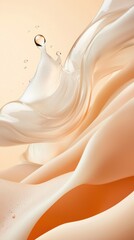 Poster - Fluid motion of creamy texture studio abstract art soft tones close-up elegance