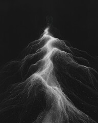 Poster - Electric energy surge abstract art black and white digital art vertical perspective contrast