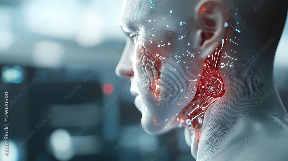 Holographic medical report displaying detailed analysis of burn ...