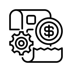 Poster - Payroll line icon. Universal creative premium symbol. Vector sign icon logo template. Vector illustration